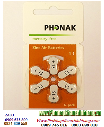 Pin máy trợ thính PHONAK PR48, A13 - Pin máy điếc PR48, A13 chính hãng Xuất Xứ Đức (Germany) 